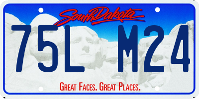 SD license plate 75LM24