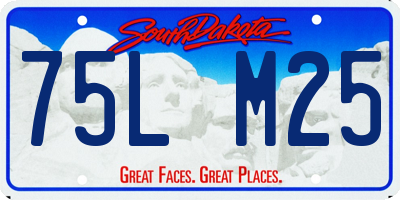 SD license plate 75LM25
