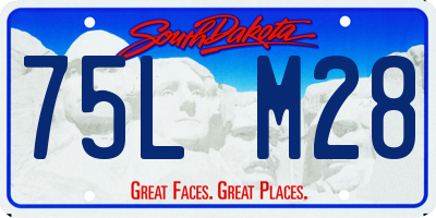 SD license plate 75LM28