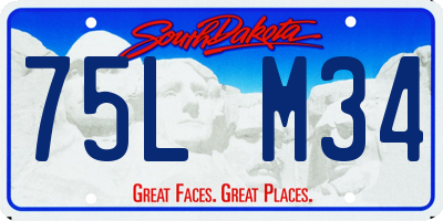SD license plate 75LM34