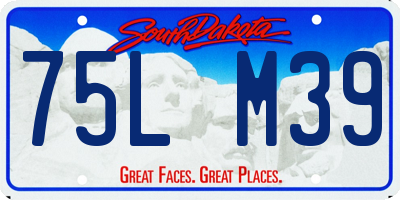 SD license plate 75LM39