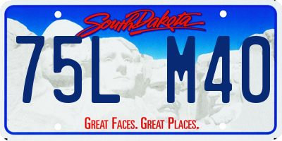 SD license plate 75LM40
