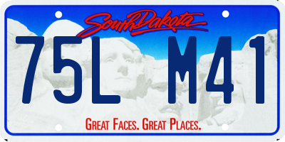 SD license plate 75LM41