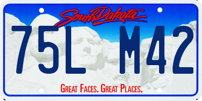 SD license plate 75LM42