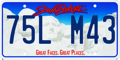 SD license plate 75LM43