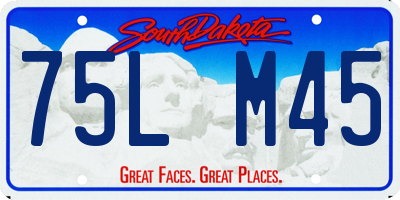 SD license plate 75LM45