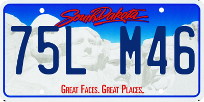 SD license plate 75LM46