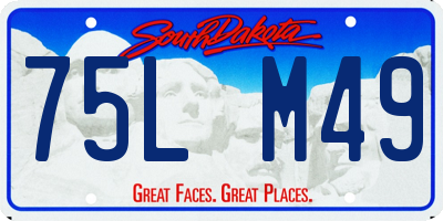 SD license plate 75LM49