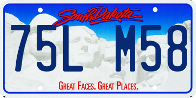 SD license plate 75LM58