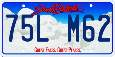 SD license plate 75LM62