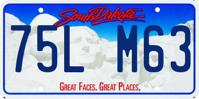 SD license plate 75LM63