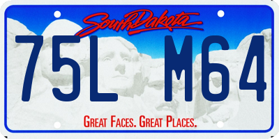 SD license plate 75LM64
