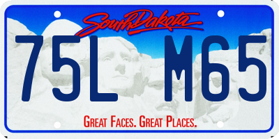 SD license plate 75LM65