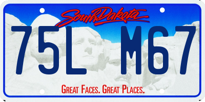 SD license plate 75LM67