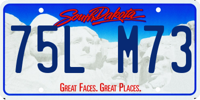 SD license plate 75LM73