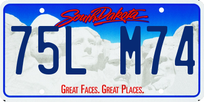 SD license plate 75LM74
