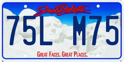 SD license plate 75LM75