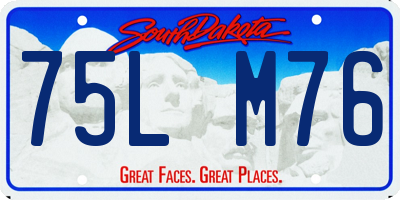 SD license plate 75LM76