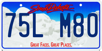 SD license plate 75LM80
