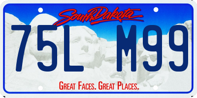 SD license plate 75LM99