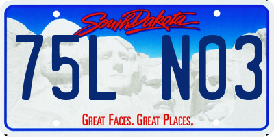 SD license plate 75LN03