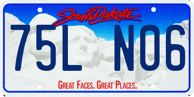 SD license plate 75LN06