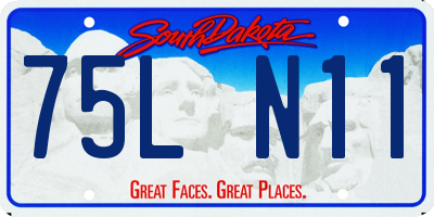 SD license plate 75LN11