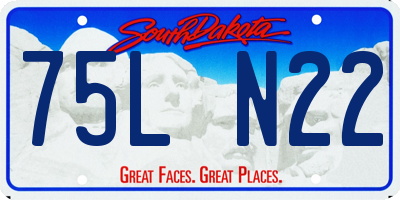 SD license plate 75LN22