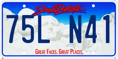 SD license plate 75LN41