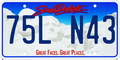 SD license plate 75LN43