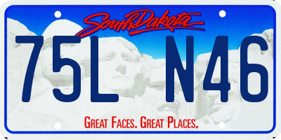 SD license plate 75LN46