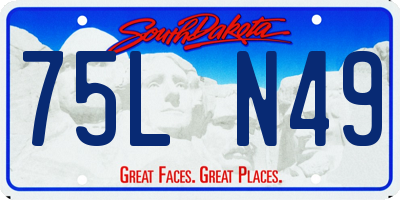 SD license plate 75LN49