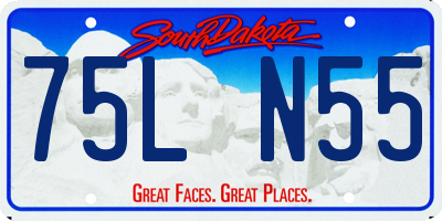 SD license plate 75LN55