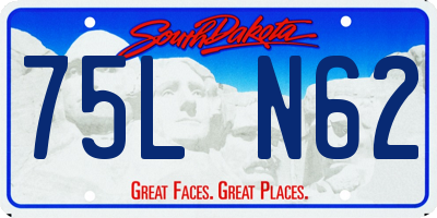 SD license plate 75LN62