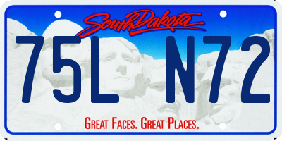 SD license plate 75LN72