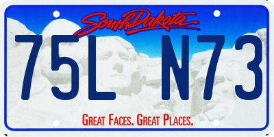 SD license plate 75LN73