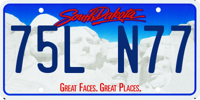SD license plate 75LN77