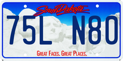 SD license plate 75LN80