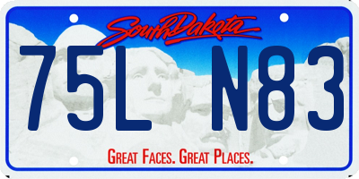 SD license plate 75LN83