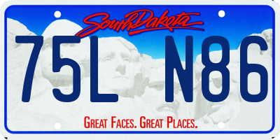 SD license plate 75LN86