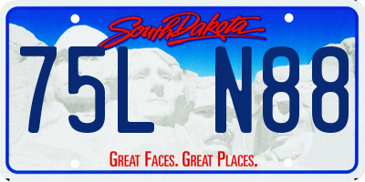 SD license plate 75LN88