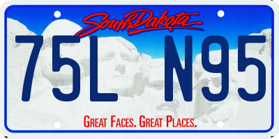 SD license plate 75LN95