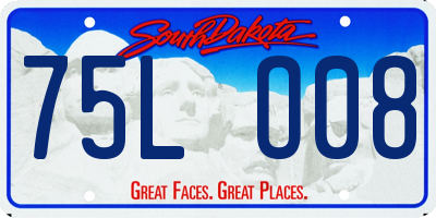 SD license plate 75LO08