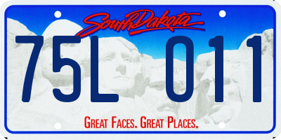 SD license plate 75LO11