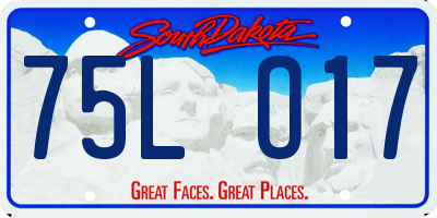 SD license plate 75LO17