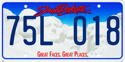 SD license plate 75LO18