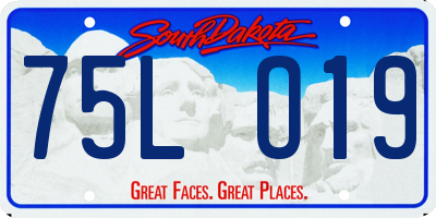 SD license plate 75LO19