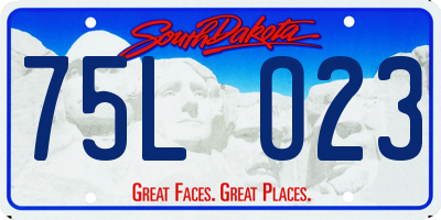 SD license plate 75LO23