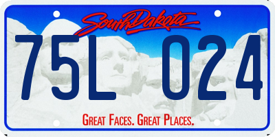 SD license plate 75LO24