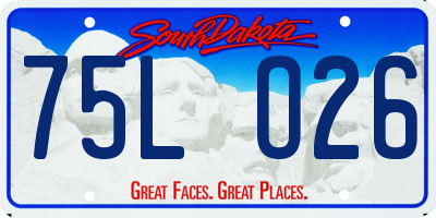 SD license plate 75LO26